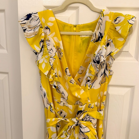 Eliza J Yellow Floral Ruffle Dress - Picture 3 of 12